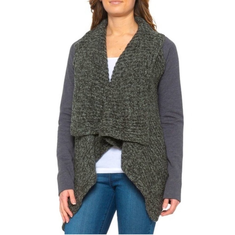 Prana Demure Cardigan Charcoal Sweater